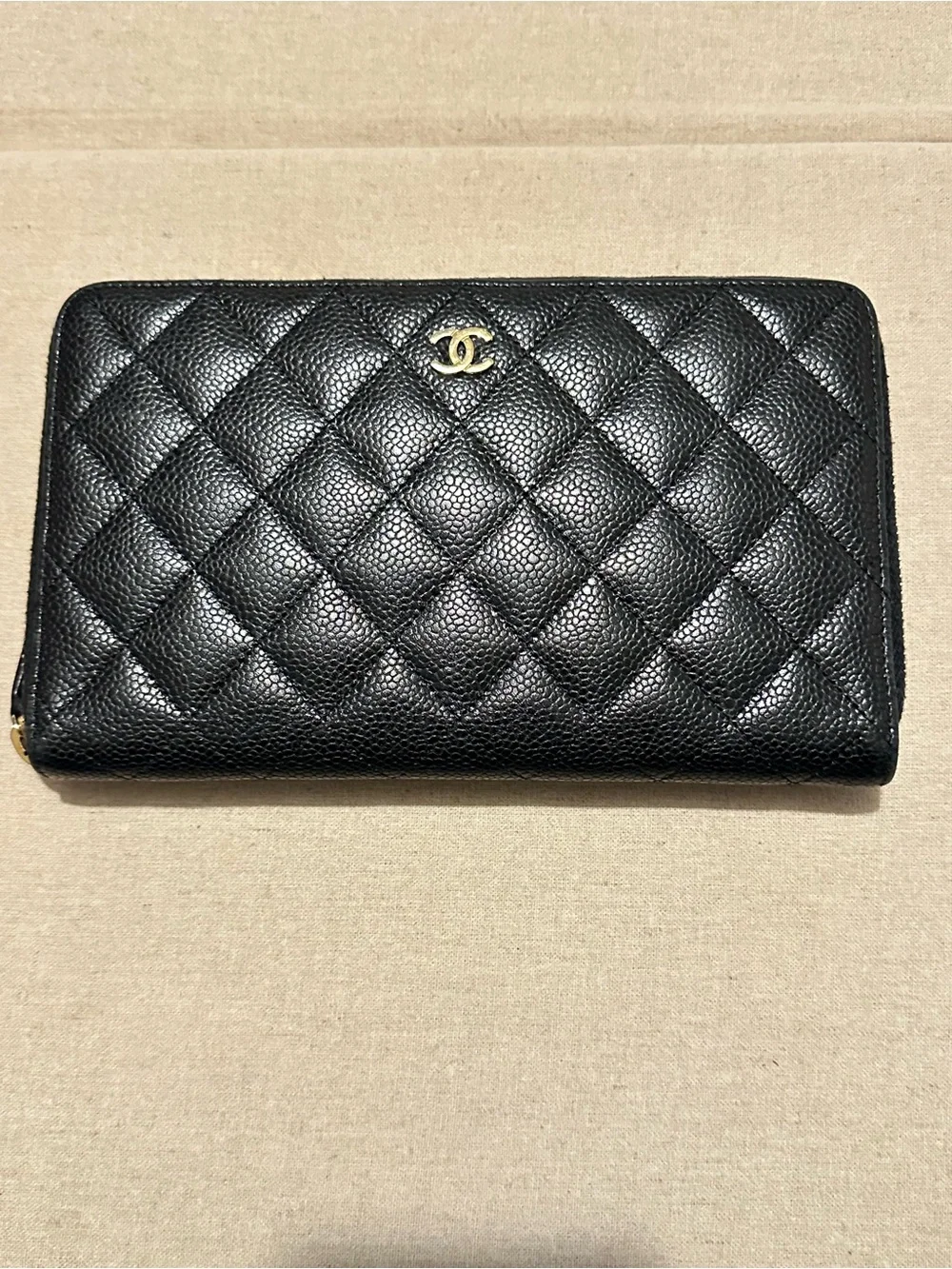 CHANEL | Wallet | Chanel Caviar Quilted Large Zip Around Organizer Wallet Black